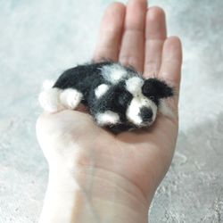 dog replica/needle felted dog/custom dog/dog figurine/realistic pet/felt animal