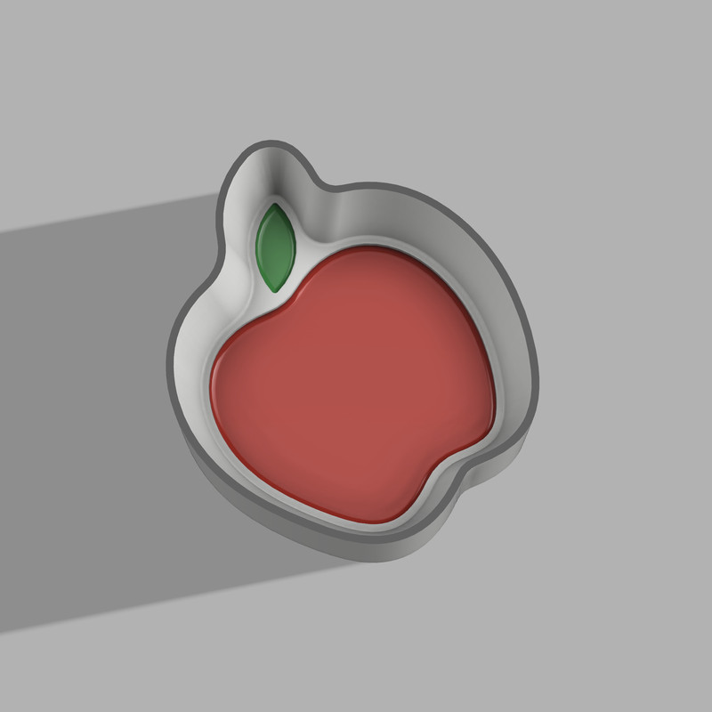 Apple One-piece Bath Bomb Mold STL File