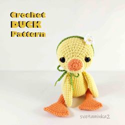 Crochet Duck Pattern Amigurumi Duck Pattern Bird Crochet Amigurumi Pattern