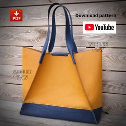 Leather pattern Tote bag + video tutorial. BG4