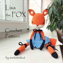 Crochet Fox Pattern Amigurumi Fox Pattern Red Fox Amigurumi Pattern