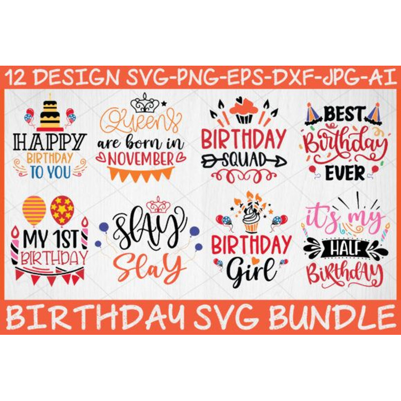 Birthday SVG Bundle 0
