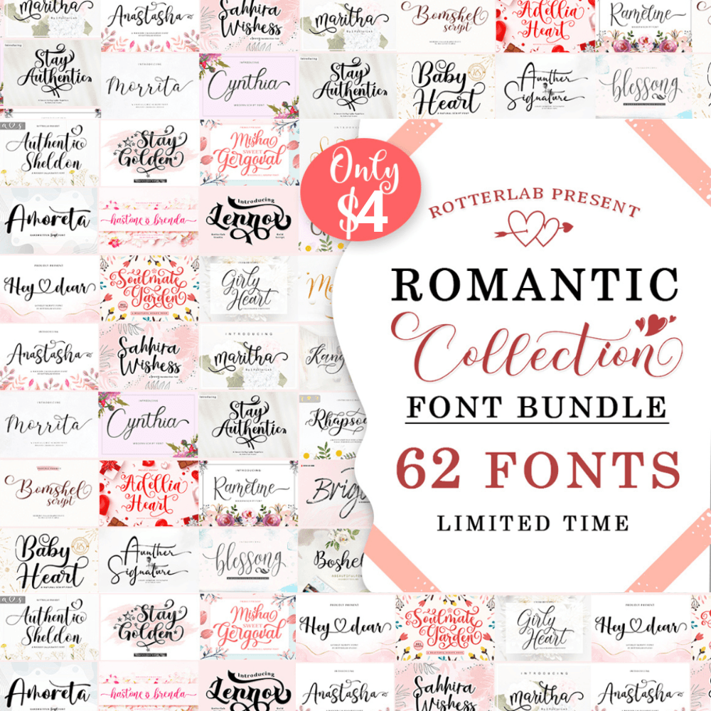Romantic Collection Font Bundle 0