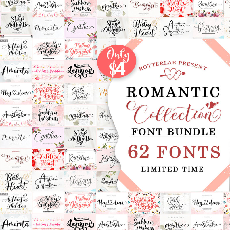 Romantic Collection Font Bundle 0