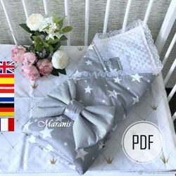 Blanket envelope 2 in1 pattern, Baby nest pattern, Toddler nest, Baby nest, Baby nest bed, Baby sleep nest, Babynest pat