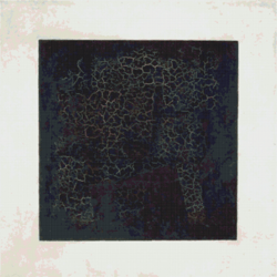 PDF Counted Vintage Cross Stitch Pattern | Black Supremacist Square | Kazimir Malevich 1915 | 5 Sizes