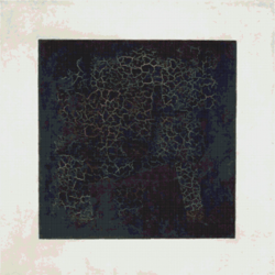 pdf counted vintage cross stitch pattern | black supremacist square | kazimir malevich 1915 | 5 sizes