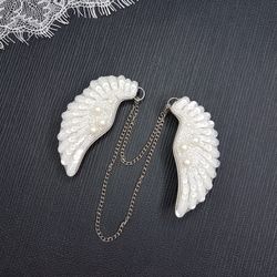 Wings brooch, angel wings, handmade brooch