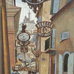 pdf counted vintage cross stitch pattern | rue de la reynarde, marseilles, france | edward wadsworth 1926 | 3 sizes