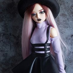 Fairyland Minifee MSD BJD Clothes - Lilac Shoulder cutout top