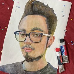 custom portrait from photo, watercolor portrait art, portrait from picture, custom watercolor gift, gift from family