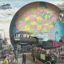 pdf counted vintage cross stitch pattern | twentieth-century transport | 3 sizes