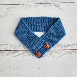 Blue Pet Scarf/Hand Knitted/Pet Accessories/Cats/Dogs