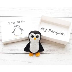 Penguin gift, Pocket hug in a box, Anniversary gift for wife, Valentines day gift for her, I love my girlfriend, Puns