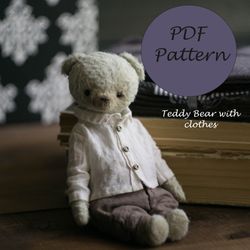 pattern of teddy bear 17 sm with clothes