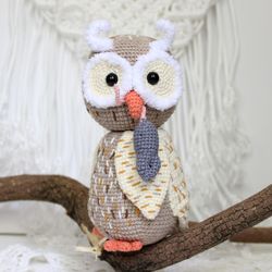 Crochet owl pattern PDF in English  Amigurumi owlet  Halloween nursery decor