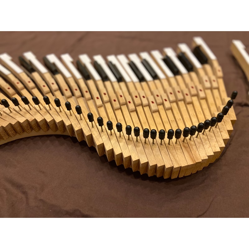 Angel Wings made from old piano keys on a hidden wooden base | Inspire ...