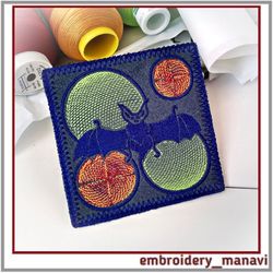 In the hoop Embroidery design a but for patchwork, napkins