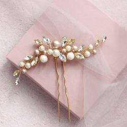 champagne and ivory bridal hair piece pearl / wedding hair pin / bridal hair pin / wedding hair accessory for bride p29