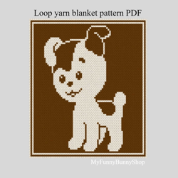 loop yarn finger knitted dog blanket pattern pdf download