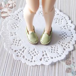 Green shoes for Blythe dolls, Handmade shoes for Blythe doll, Genuine Leather Doll footwear, Blythe accessories