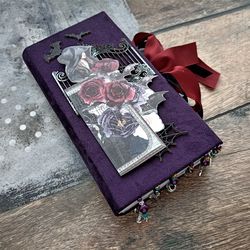 Gothic junk journal for sale Thick witch junk journal handmade completed Mystery witchcraft junk book for witches