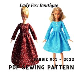 Barbie doll dress pattern