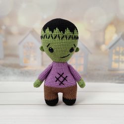 Halloween gift, Halloween toy, Frankenstein toy, crochet Frankenstein