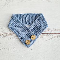 Light Blue Pet Scarf/Hand Knitted/Pet Accessories/Cats/Dogs