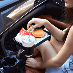 Vehicle Cup Holder Extender & Food Tray