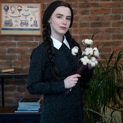 Black dress with white collar - Wednesday Addams cosplay costume