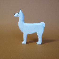 Wooden alpaca figurine - Wooden lama  Wooden lama toy