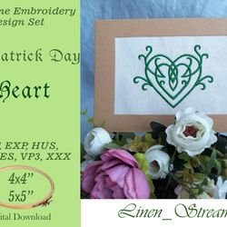 celtic heart embroidery design in two sizes in 7 formats and 2 sizes