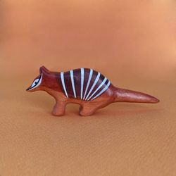 Wooden numbat toy - Wood numbat figurine - Australian animals - Wooden toys - Gift for kids