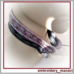 In the hoop embroidery design. Headphone holder hair hoop.