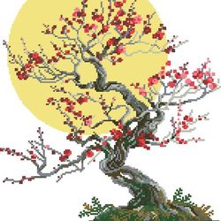 Scheme Cross Stitch Pattern | Bonsai - Wish of Well-Being | #123