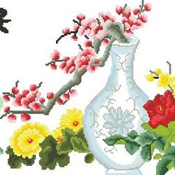 Scheme Cross Stitch Pattern | Flower Arrangement | #128