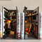 Set of 2 Book nook bookshelf insert Old Japan alley Book END Miniature world between books Bookshelf diorama.jpg