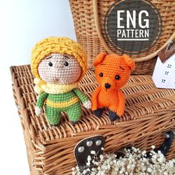 Amigurumi Little Prince & The Fox crochet pattern. Amigurumi little prince doll fairy tale