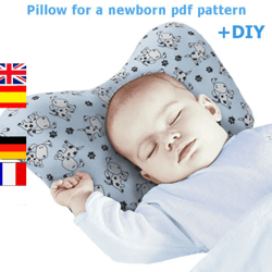 Crib pillow pattern, Newborn pillow pattern, Newborn cushion pattern, Baby crib pillow, Baby pillow