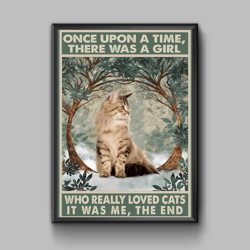 funny cat illustration, funny cat poster, digital download