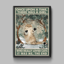 funny cat illustration, funny cat poster, digital download