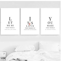 love quote wall art printable couple quote print set of 3 couple bedroom wall decor minimalist art valentines day gift