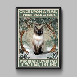 Funny Siamese cat illustration, Siamese cat illustration, digital download