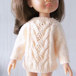 Soft pullover for 13 inches doll, Paola Reina doll knitted clothes, Doll fashion, Knit Doll Clothes, Las amigos clothing