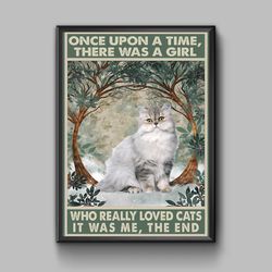 funny cat illustration, funny cat poster, digital download