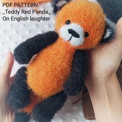 Red Panda Amigurumi Crochet Pattern/ Stuffed animal plush toy/ Crochet red panda/ Amigurumi pattern panda/ Plush panda