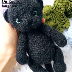 Crochet PATTERN Teddy Kitten/ Amigurumi pattern cat/ Easy teddy kitten crochet pattern/ Tutorial crochet plush cat/ Cat
