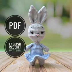 English PATTERN,pattern bunny,toy pattern,amigurumi pattern,crochet pattern