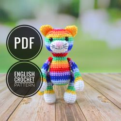 English PATTERN,pattern toy,pattern cat,pattern pdf,toy pattern,crochet pattern